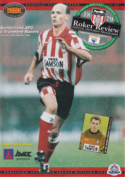 Sunderland v Tranmere Rovers Match Programme 1996-01-30